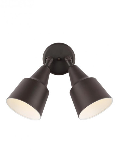 Flood Light traditional 2-light outdoor exterior adjustable swivel flood light in antique bronze fin (38|8560702-71)