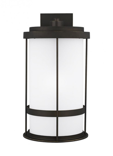 Wilburn modern 1-light outdoor exterior extra large wall lantern sconce in antique bronze finish wit (38|8890901-71)