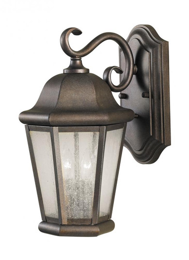 Martinsville traditional 2-light LED outdoor exterior medium wall lantern sconce in corinthian bronz (38|OL5901EN/CB)