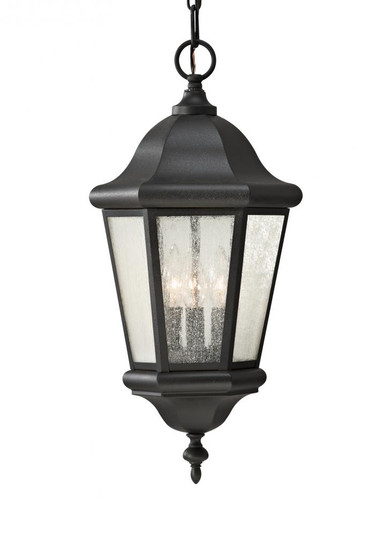 Martinsville traditional 3-light LED outdoor exterior pendant lantern in black finish with clear see (38|OL5911EN/BK)