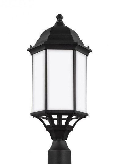 Sevier traditional 1-light LED outdoor exterior large post lantern in black finish with satin etched (38|8238751EN3-12)