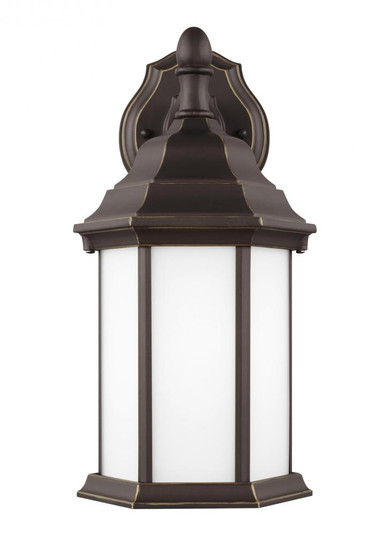 Sevier traditional 1-light LED outdoor exterior small downlight outdoor wall lantern sconce in antiq (38|8338751EN3-71)