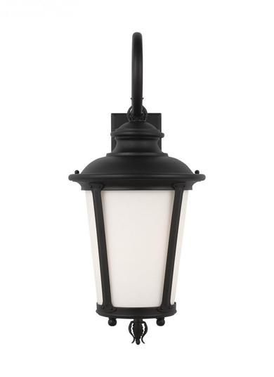 Cape May traditional 1-light LED outdoor exterior large wall lantern sconce in black finish with etc (38|88242EN3-12)
