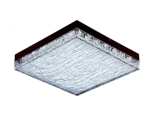 Cermack St. 18'' Square Flush Mount in Black with Textured Glass (4450|HF9218-BLK)