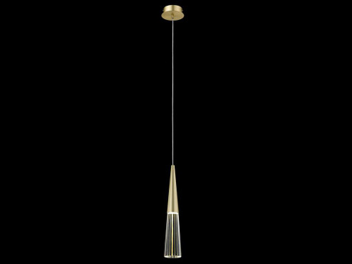 Encino 15'' Crystal Pendant in Brushed Brass (4450|HF7701-BB)