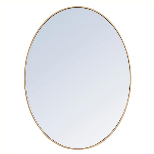Metal frame oval mirror 40 inch in Brass (758|MR4630BR)