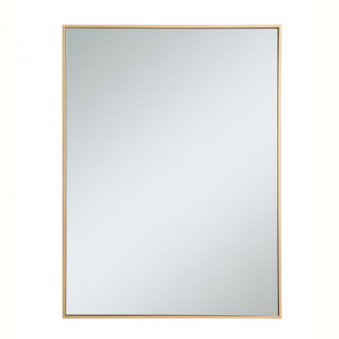 Metal frame rectangle mirror 30 inch in Brass (758|MR43040BR)