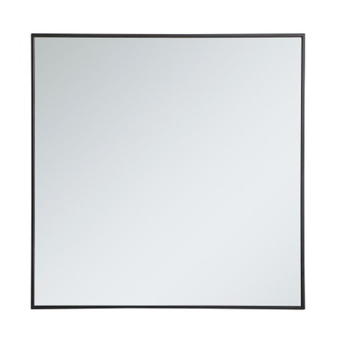 Metal frame square mirror 36 inch in Black (758|MR43636BK)