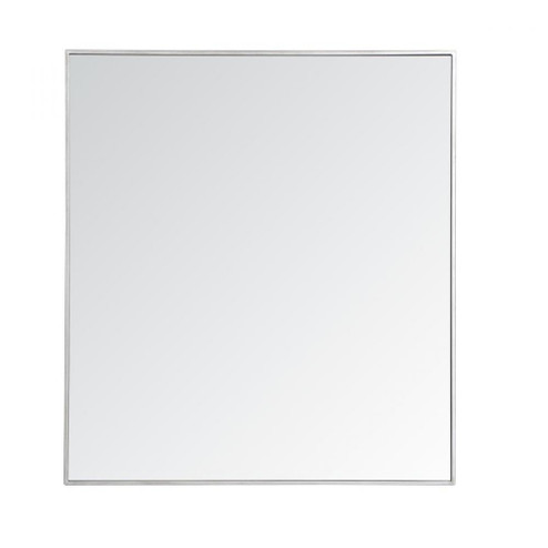 Metal frame rectangle mirror 36 inch in silver (758|MR43640S)