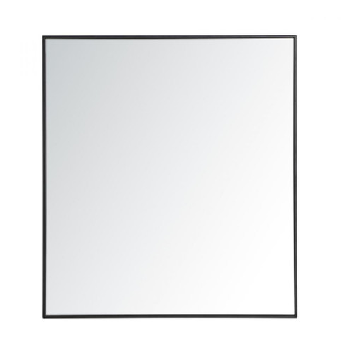 Metal frame rectangle mirror 36 inch in Black (758|MR43640BK)
