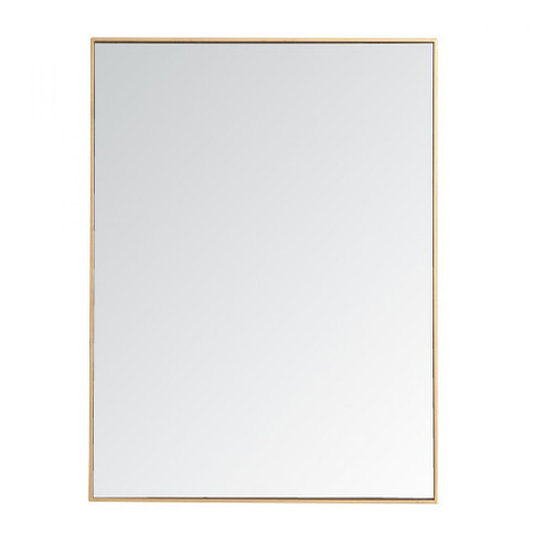 Metal frame rectangle mirror 36 inch in Brass (758|MR43648BR)