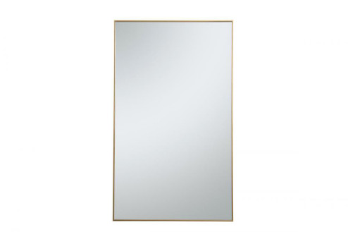 Metal frame rectangle mirror 36 inch in Brass (758|MR43672BR)