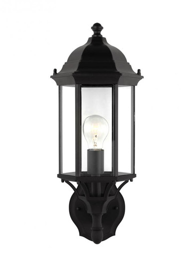 Sevier traditional 1-light outdoor exterior medium uplight outdoor wall lantern sconce in black fini (38|8838701-12)