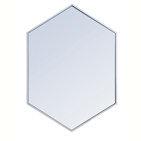 Metal Frame HexAgon Mirror 24 Inch in Silver (758|MR4424S)