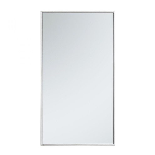 Metal frame rectangle mirror 20 inch in silver (758|MR42036S)