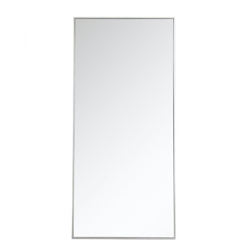 Metal frame rectangle mirror 30 inch in silver (758|MR43060S)
