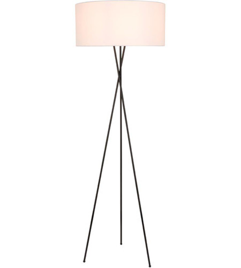 Cason 1 light Black and White shade Floor lamp (758|LD6189BK)
