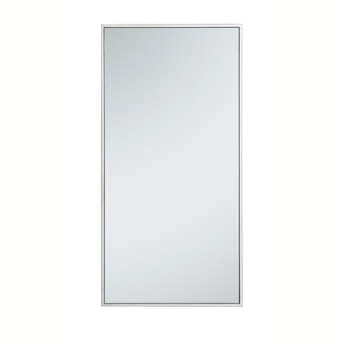 Metal frame rectangle mirror 18 inch in silver (758|MR41836S)