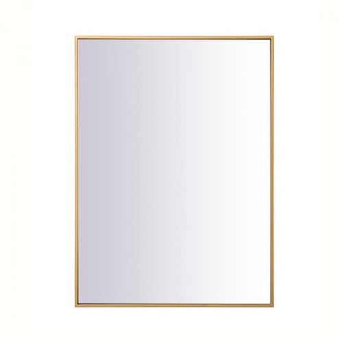 Metal frame rectangle mirror 27 inch in Brass (758|MR42736BR)