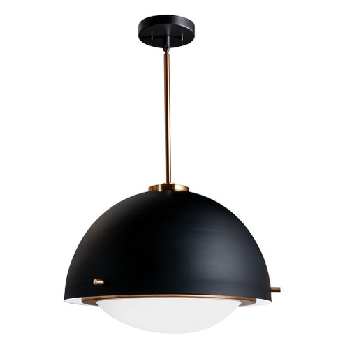 Hemisphere 19'' 3-Light Pendant (254|FSN-4003-OPAL-MBBR)