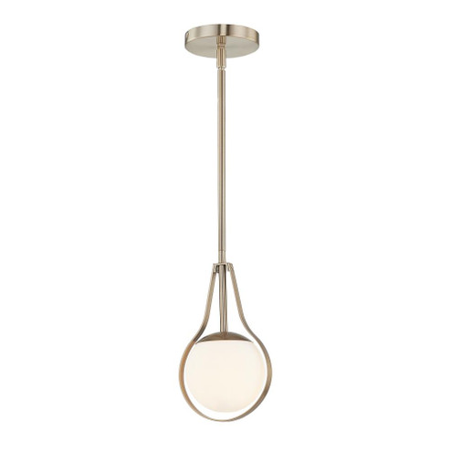 Pearl 1-Light Mini-Pendant (254|FSN-4235-OPAL-BRSS)