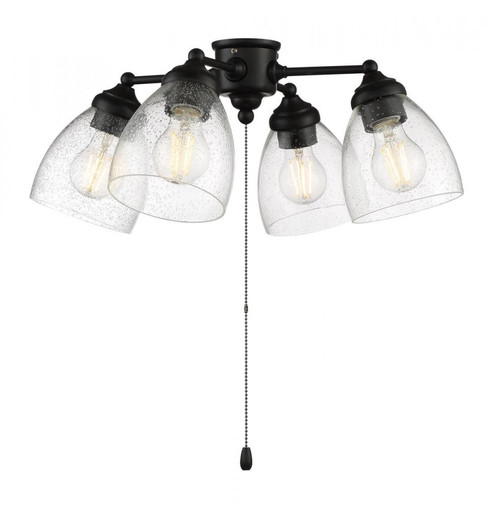 4 Light with Clear Seeded Glass w/4x7w LED (20|LK401105-FB-LED)