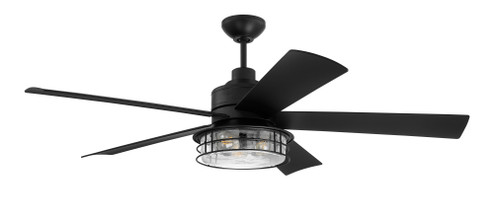 Garrick 56'' 5-Blade Indoor/Outdoor (Wet) Ceiling Fan in Flat Black w/ Flat Black Blades (20|GAR56FB5)