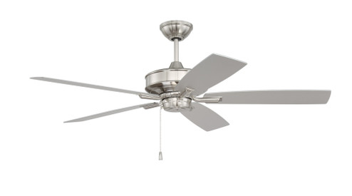 Optimum 52'' 5-Blade Ceiling Fan in Brushed Polished Nickel w/ Brushed Nickel/Dark Driftwood Blad (20|OPT52BNK5)