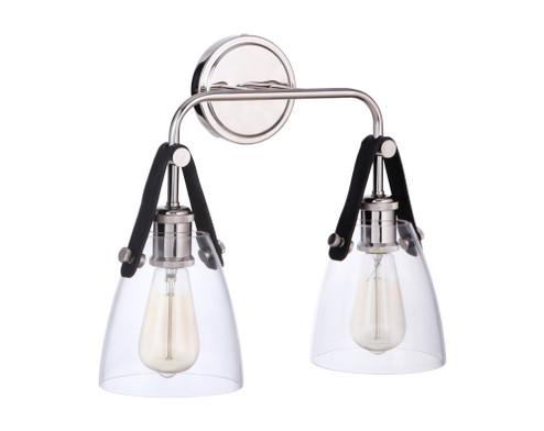 Hagen 2 Light Wall Sconce in Polished Nickel (20|51362-PLN)