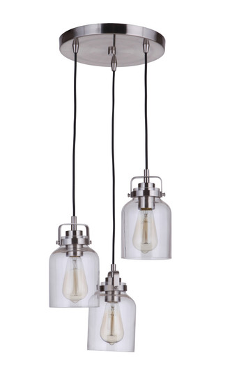 Foxwood 3 Light Pendant in Brushed Polished Nickel (20|53692-BNK)