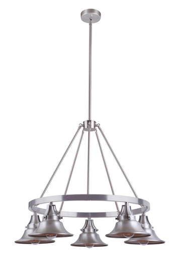 Union 5 Light Outdoor Chandelier in Satin Aluminum (20|54025-SA)