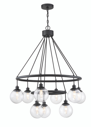 Que 9 Light Chandelier in Flat Black (20|53329-FB)