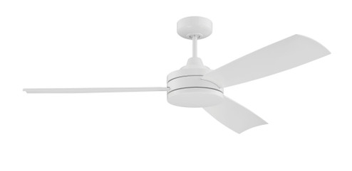 Inspo 54'' 3-Blade Ceiling Fan Indoor/Outdoor (Damp) in White w/ White Blades; Not Light Kit Adap (20|INS54W3)