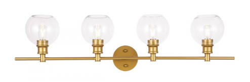 Collier 4 light Brass and Clear glass Wall sconce (758|LD2322BR)