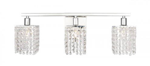 Phineas 3 light Chrome and Clear Crystals wall sconce (758|LD7011C)