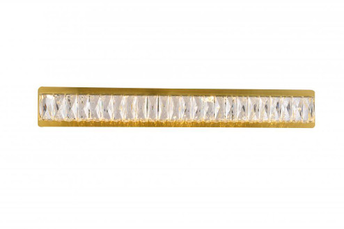 Monroe Integrated LED Chip Light Gold Wall Sconce Clear Royal Cut Crystal (758|3502W32G)