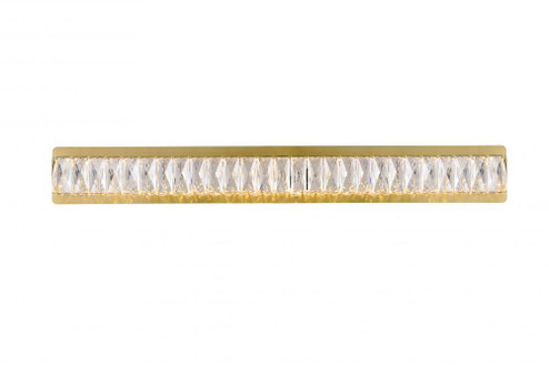 Monroe Integrated LED Chip Light Gold Wall Sconce Clear Royal Cut Crystal (758|3502W35G)