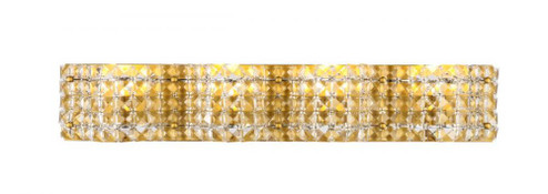 Ollie 4 light Brass and Clear Crystals wall sconce (758|LD7018BR)