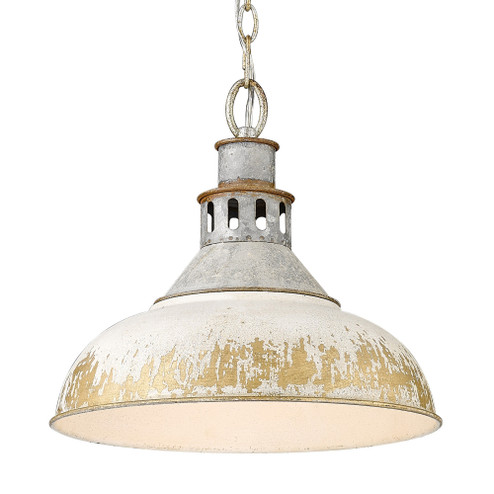 Golden Lighting Kinsley 1-light Pendant in Antique Ivory shade (36|0865-L AGV-AI)