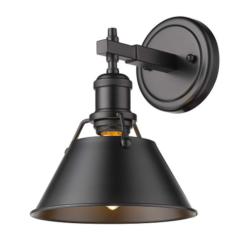 Yep by Golden Lighting Orwell 1-light Vanity in Matte Black (36|3306-BA1 BLK-BLK)