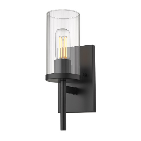 Golden Lighting Winslett 1-light Wall Sconce in Matte Black (36|7011-1W BLK-CLR)