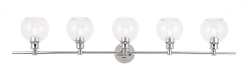 Collier 5 light Chrome and Clear glass Wall sconce (758|LD2326C)