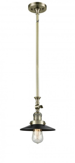 Railroad - 1 Light - 8 inch - Antique Brass - Stem Hung - Adjustable Mini Pendant (3442|206-AB-M6-LED)