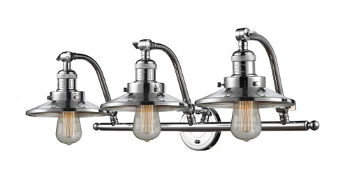 Railroad - 3 Light - 28 inch - Polished Chrome - Adjustable Bath Vanity Light (3442|515-3W-PC-M7-LED)
