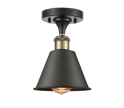 Smithfield - 1 Light - 7 inch - Black Antique Brass - Semi-Flush Mount (3442|516-1C-BAB-M8)