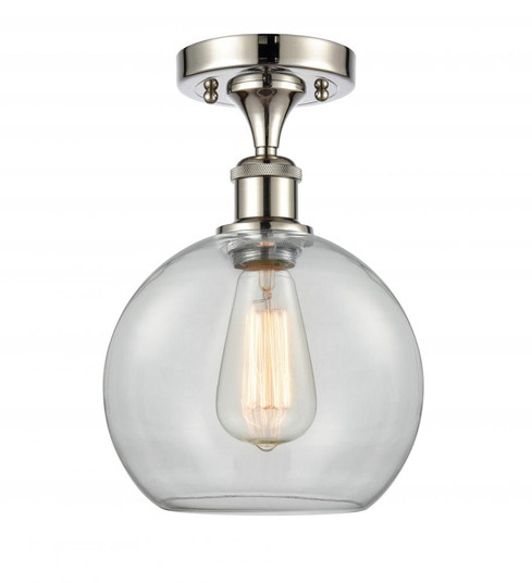 Athens - 1 Light - 8 inch - Polished Nickel - Semi-Flush Mount (3442|516-1C-PN-G122-LED)