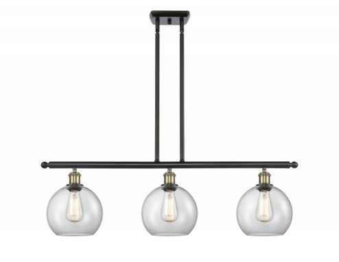 Athens - 3 Light - 36 inch - Black Antique Brass - Cord hung - Island Light (3442|516-3I-BAB-G122-LED)