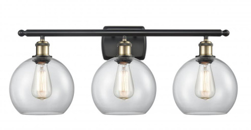 Athens - 3 Light - 28 inch - Black Antique Brass - Bath Vanity Light (3442|516-3W-BAB-G122-LED)
