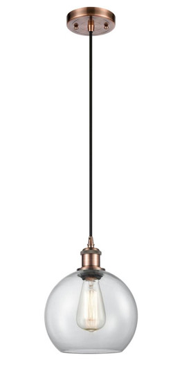 Athens - 1 Light - 8 inch - Antique Copper - Cord hung - Mini Pendant (3442|516-1P-AC-G122)
