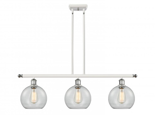 Athens - 3 Light - 36 inch - White Polished Chrome - Stem hung - Island Light (3442|516-3I-WPC-G122-LED)